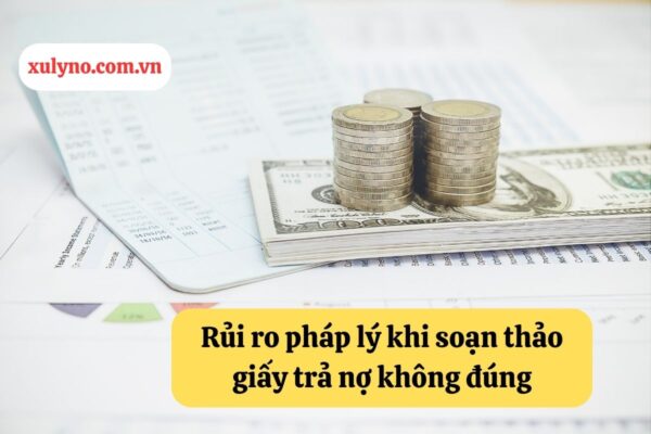 Rủi ro pháp lý khi soạn thảo mẫu giấy trả nợ cá nhân không đúng