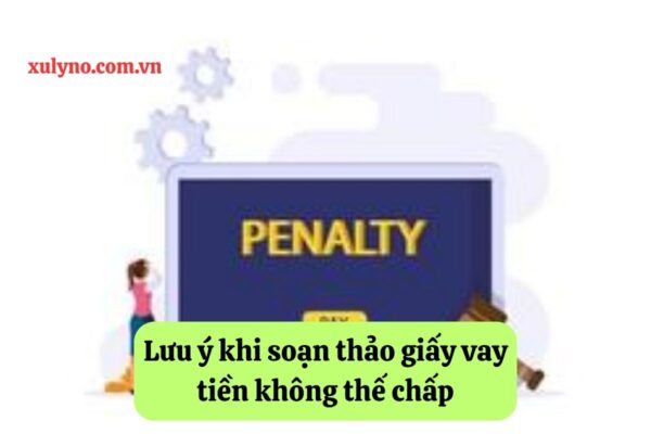 Lưu ý khi soạn thảo mẫu giấy vay tiền không thế chấp
