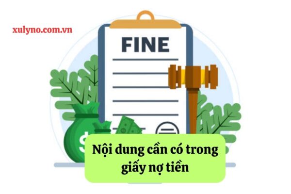 Cách ghi giấy nợ tiền đảm bảo nội dung
