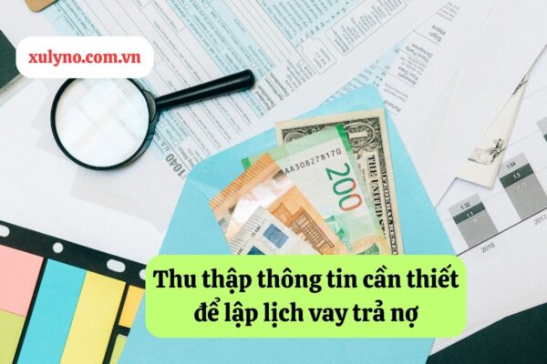 Cách làm lịch vay trả nợ - Thu thập thông tin cần thiết để lập lịch vay trả nợ