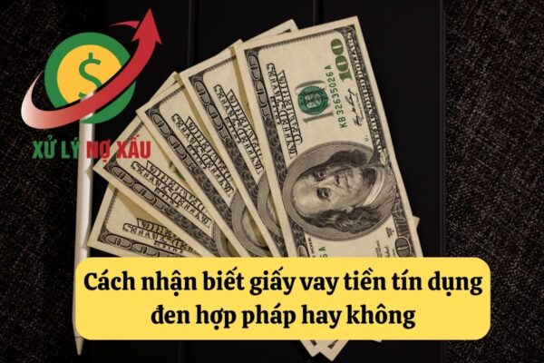 Giấy vay tiền tín dụng đen